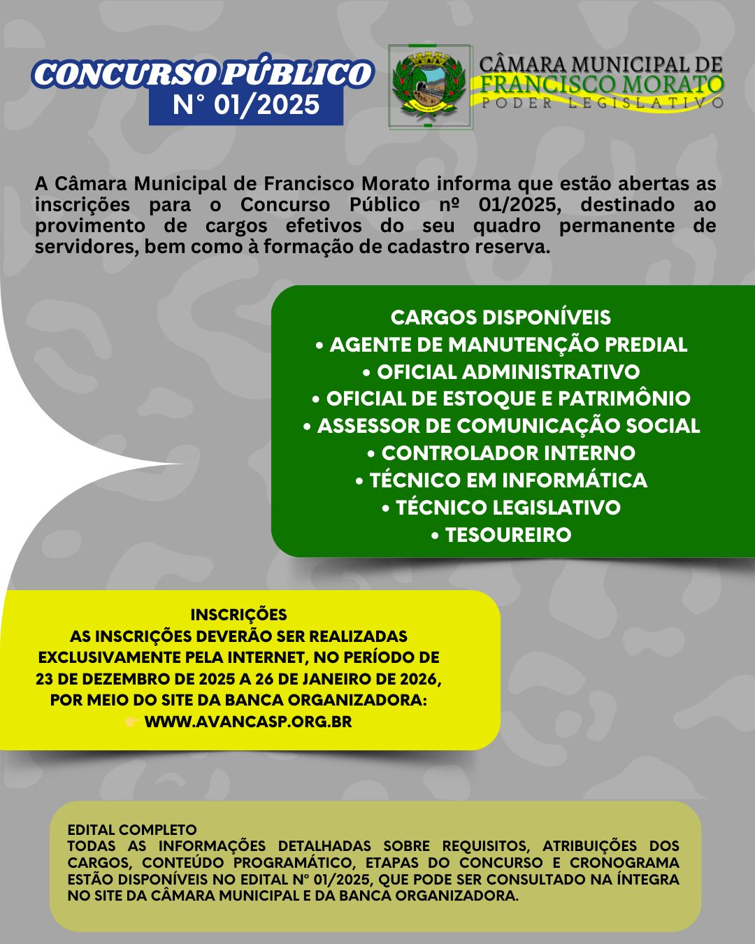 Concurso Público 01/2025