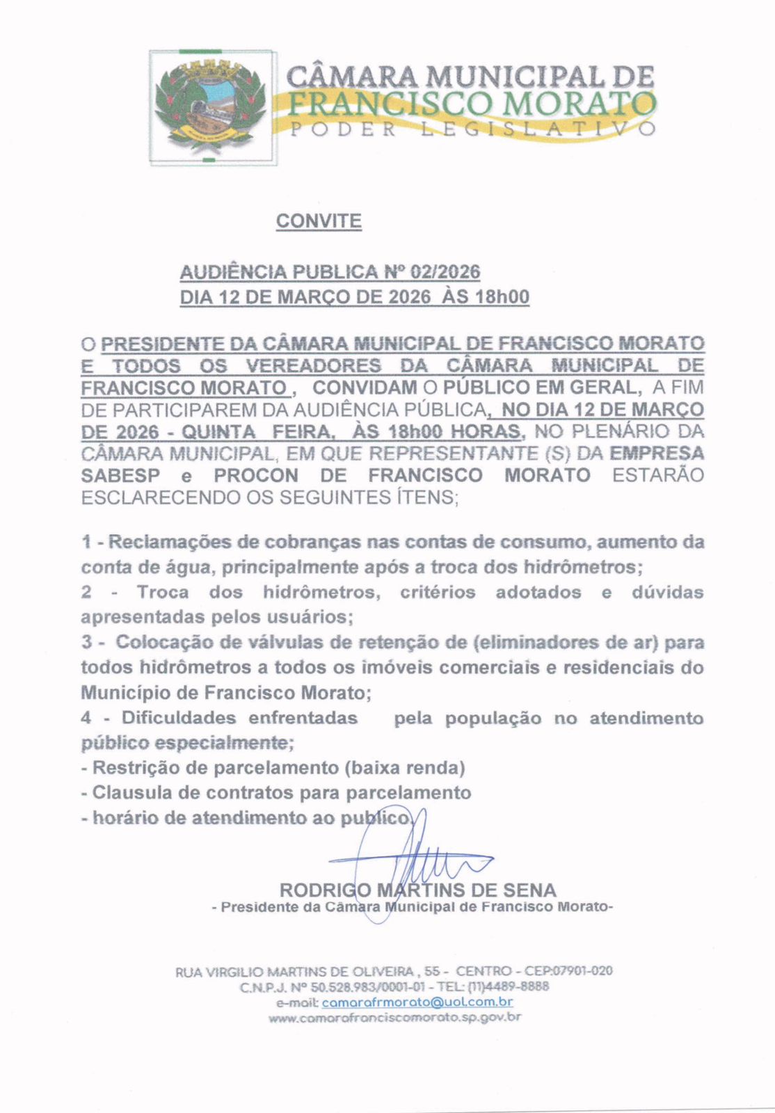 AUDIÊNCIA PÚBLICA Nº 02/2026